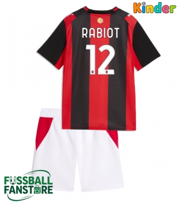 AC Milan Adrien Rabiot #12 Replik Heimtrikot Kinder 2026-27 Kurzarm (+ Kurze Hosen)